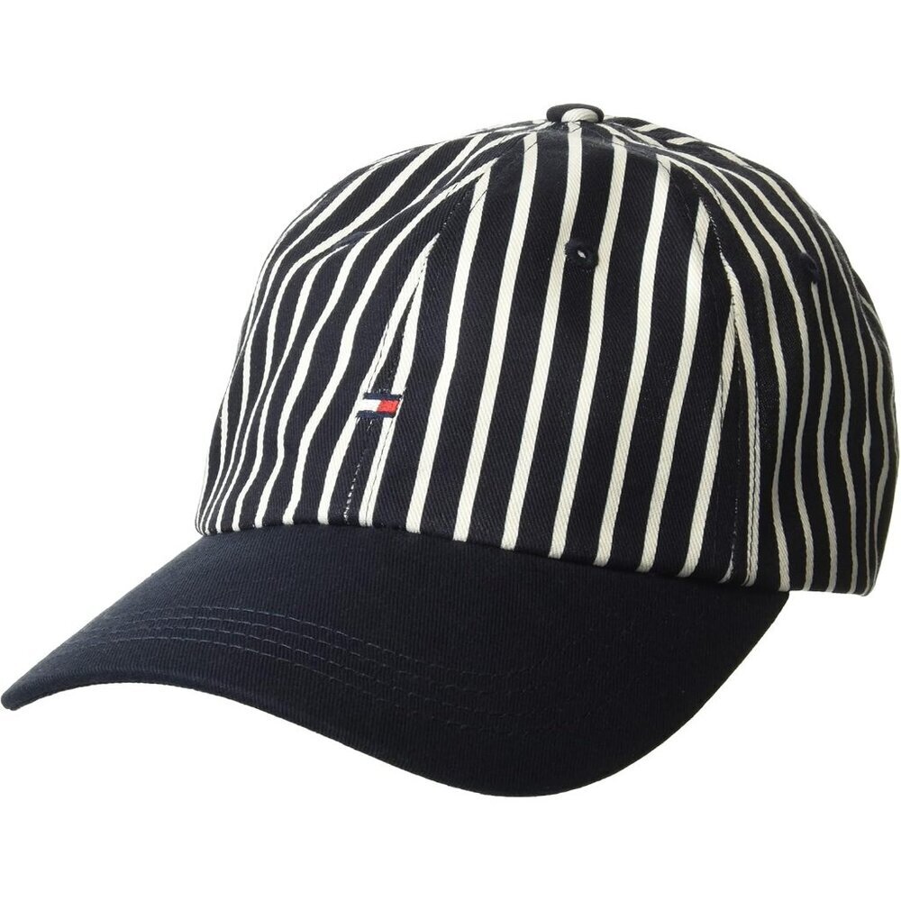 Tommy Hilfiger Men's Hilfiger Navy Cotton Logo Adjustable Imported Baseball Cap